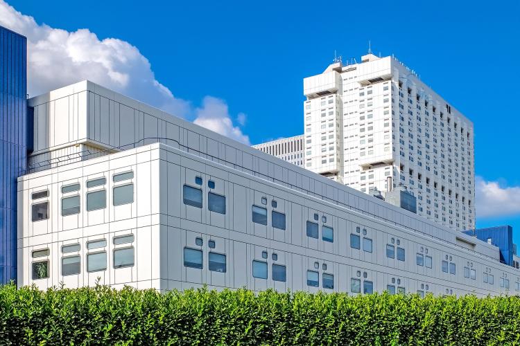 White hospital building